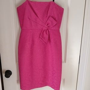 David Meister stylish pink strapless dress